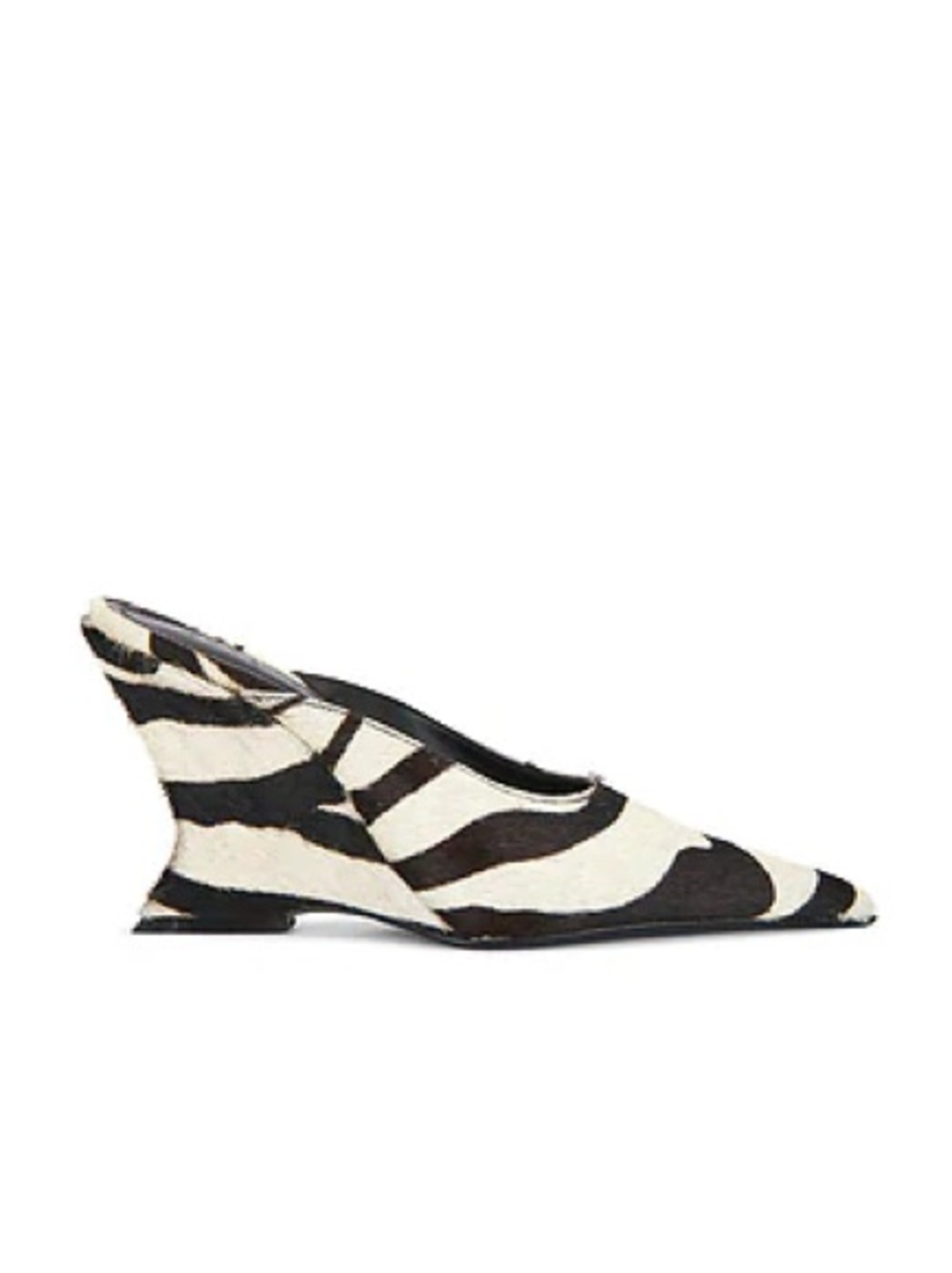 schutz zebra calf hair mules 6
